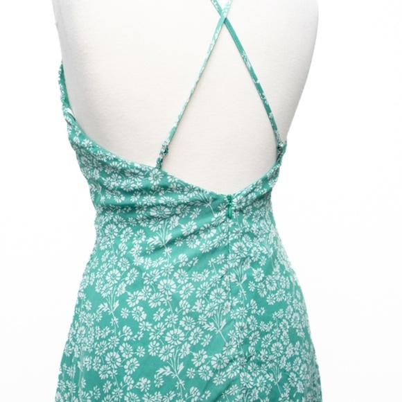 LULU'S. Green Floral Print Midi Dress - Picture 6 of 14
